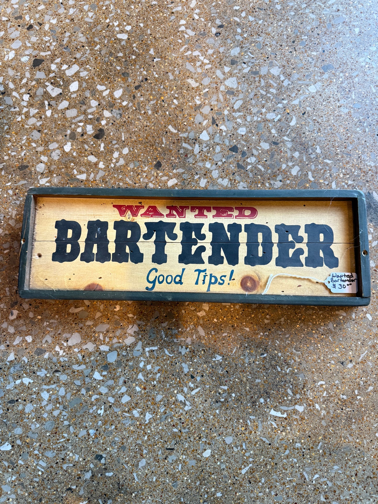 Bartender wanted sign