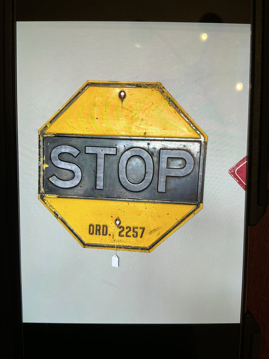 YELLOW STOP SIGN